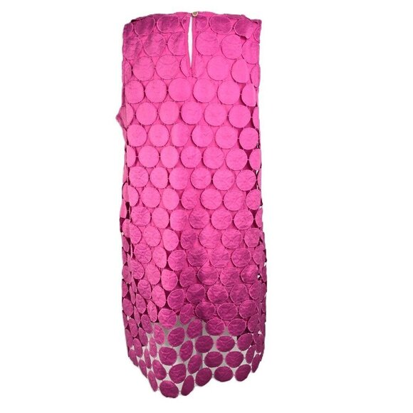 Umgee Pink Polkadot Crochet Lace Overlay Mini Shift Dress - Picture 9 of 12